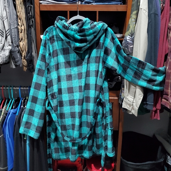 Sleep Chic Bath Robe Size XXL NWT Buffalo Check Kitten Soft 😸 ♥️ L👀K - Picture 4 of 14